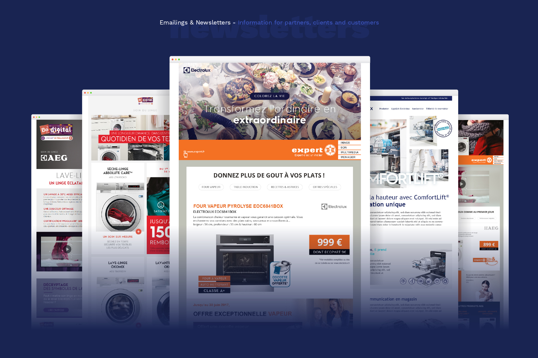 Design newsletters Electrolux France - millimade